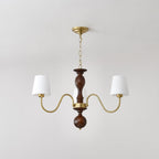 Grove Haven Wood & Brass Chandelier