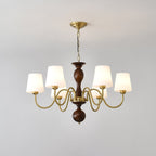 Grove Haven Wood & Brass Chandelier