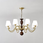 Grove Haven Wood & Brass Chandelier