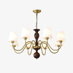 Grove Haven Wood & Brass Chandelier