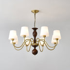 Grove Haven Wood & Brass Chandelier