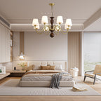 Grove Haven Wood & Brass Chandelier