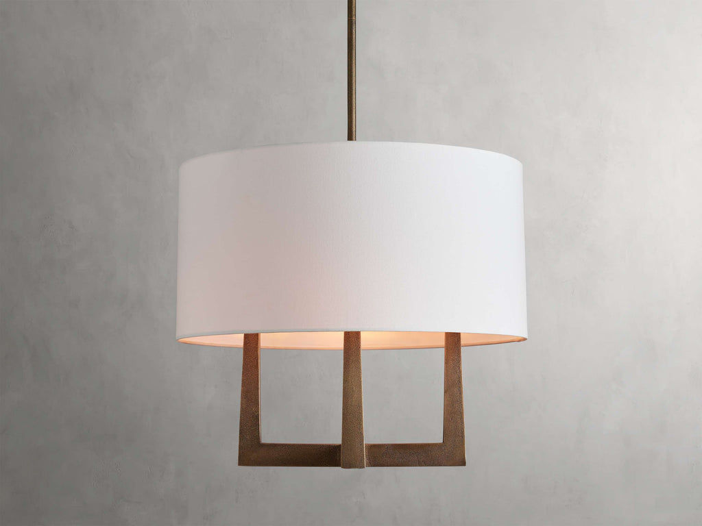 Harlow Crossframe Shaded Chandelier