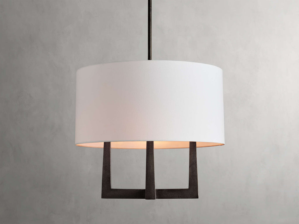 Harlow Crossframe Shaded Chandelier