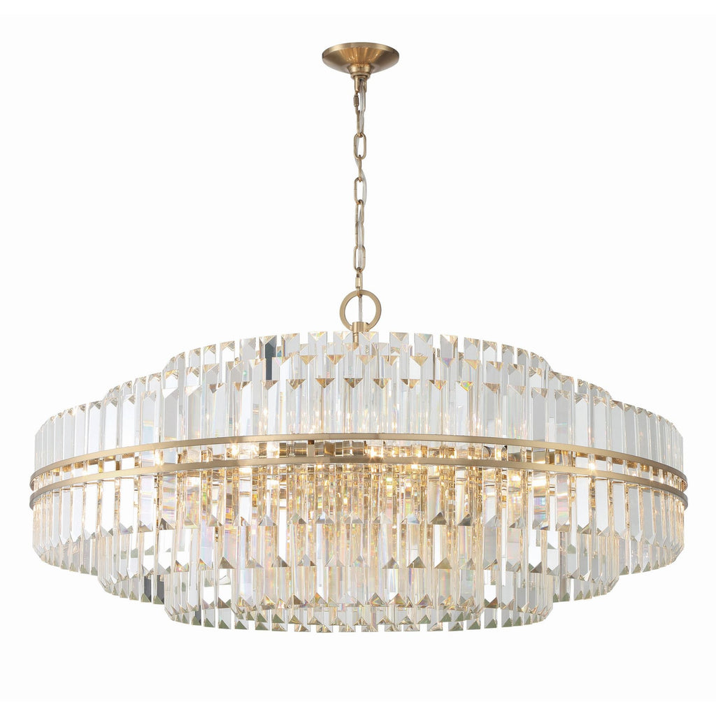 Hayes 40.5'' Aged Brass Chandelier Gold 40.5"W x 21"H x 40.5"D