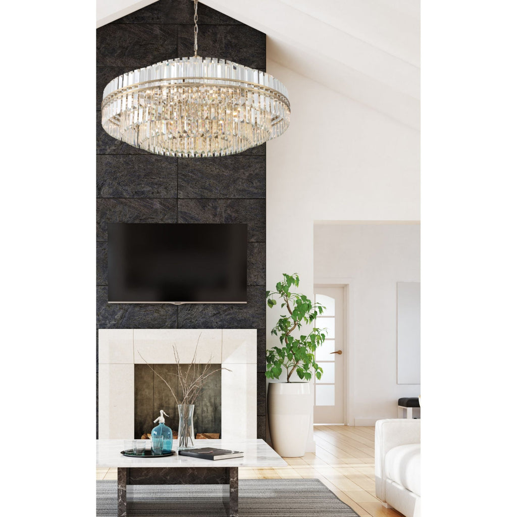 Hayes 40.5'' Aged Brass Chandelier Gold 40.5"W x 21"H x 40.5"D