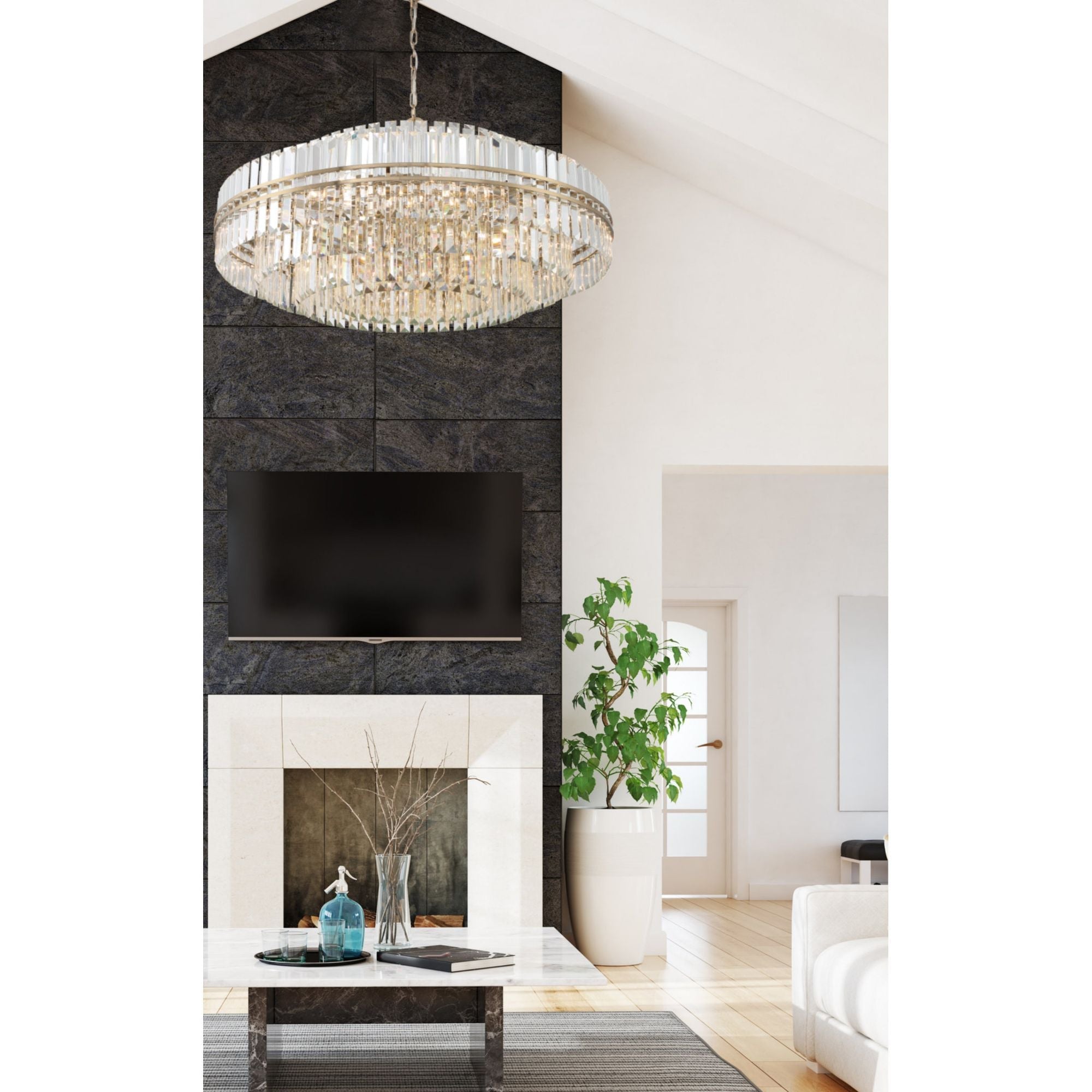 Hayes 40.5'' Aged Brass Chandelier Gold 40.5"W x 21"H x 40.5"D
