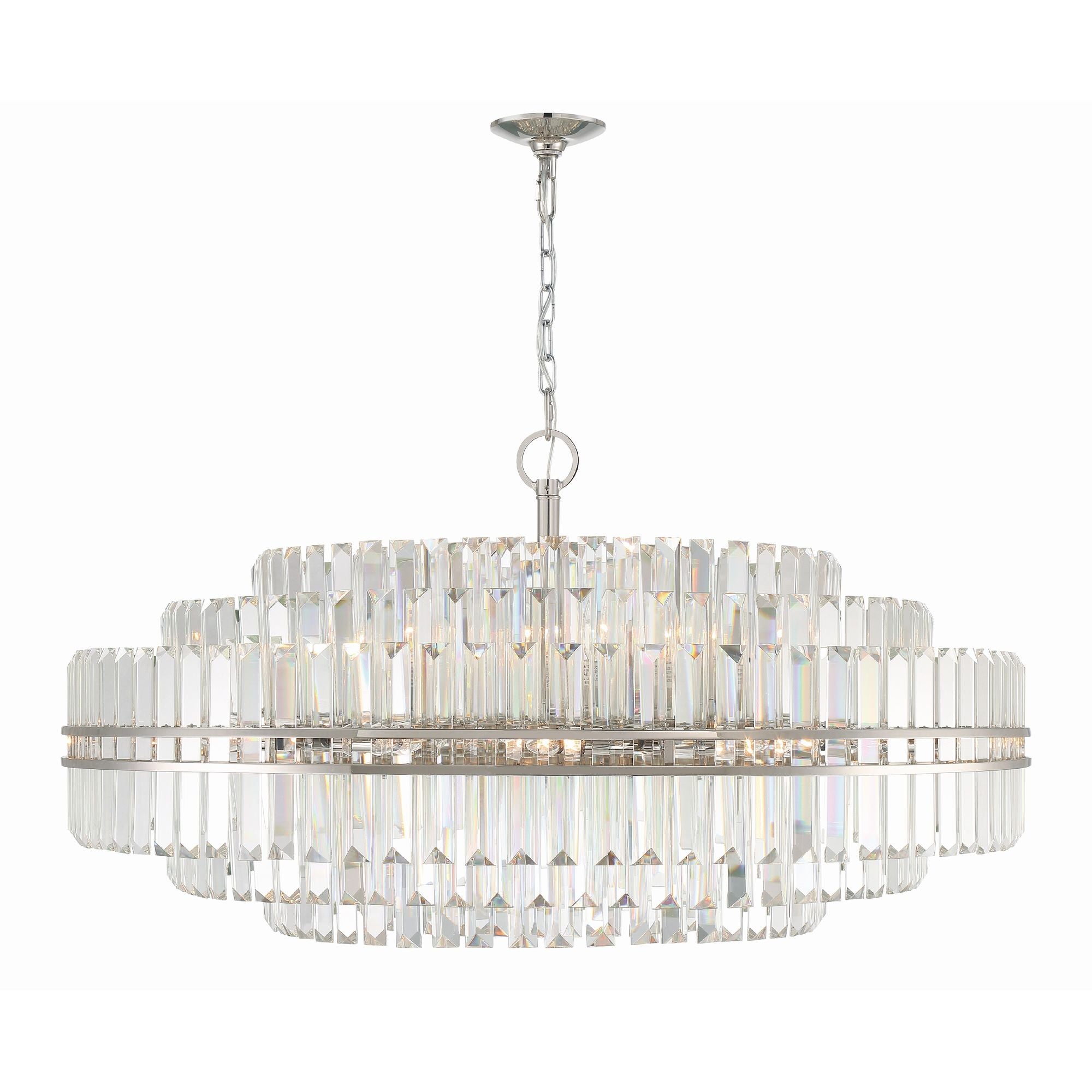 Hayes 40.5'' Polished Nickel Chandelier Silver 40.5"W x 21"H x 40.5"D