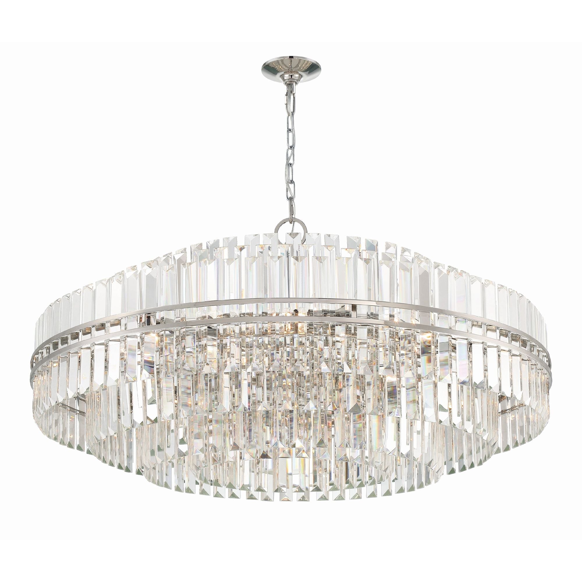 Hayes 40.5'' Polished Nickel Chandelier Silver 40.5"W x 21"H x 40.5"D
