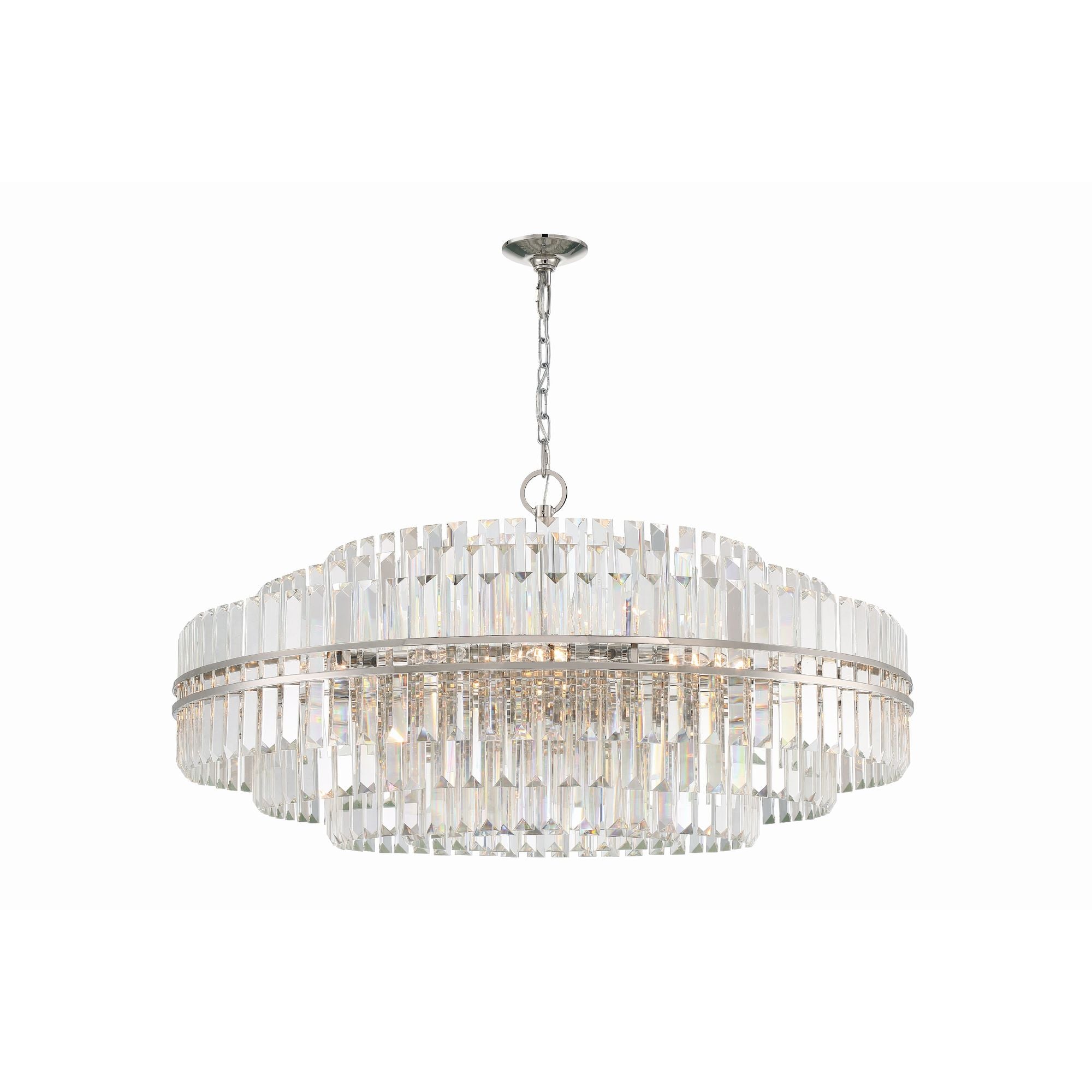 Hayes 40.5'' Polished Nickel Chandelier Silver 40.5"W x 21"H x 40.5"D