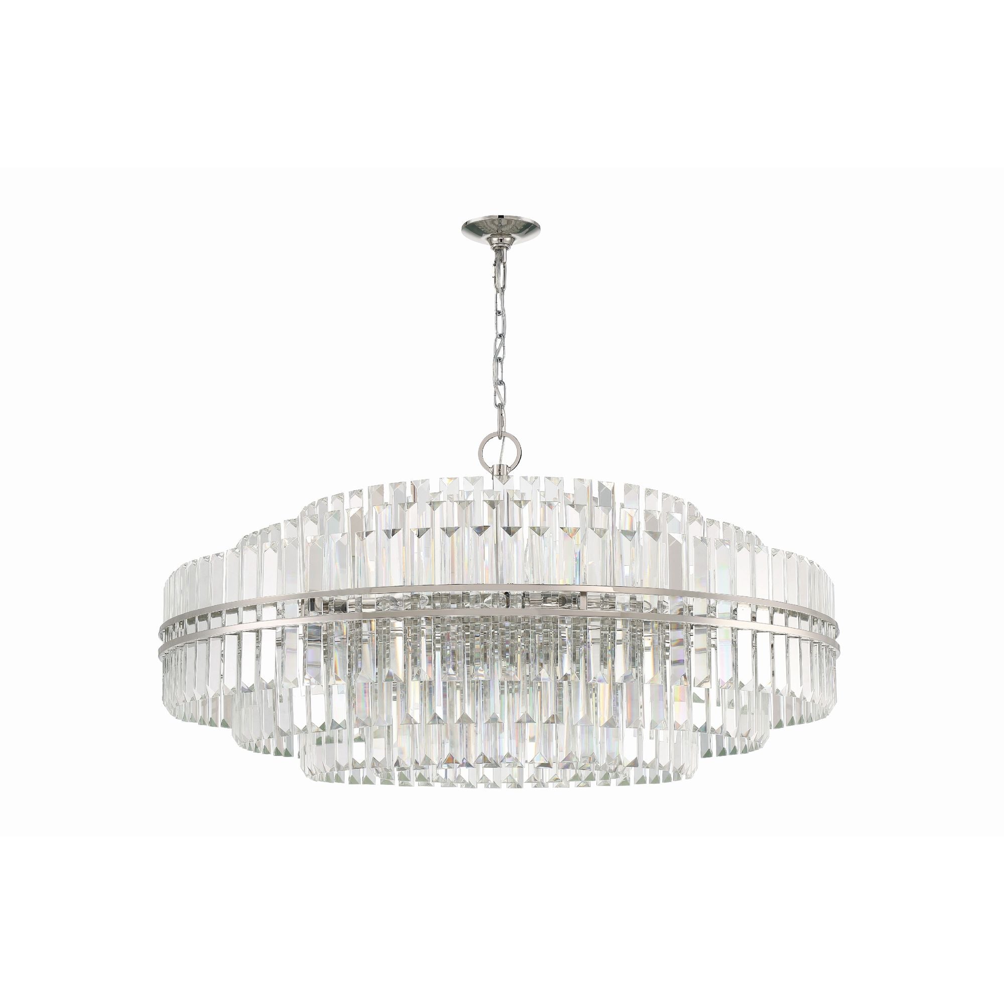 Hayes 40.5'' Polished Nickel Chandelier Silver 40.5"W x 21"H x 40.5"D