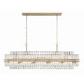 Hayes 50'' Aged Brass Linear Chandelier Gold 50"W x 18"H x 11"D