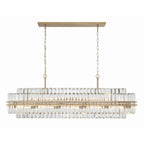 Hayes 50'' Aged Brass Linear Chandelier Gold 50"W x 18"H x 11"D