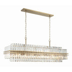 Hayes 50'' Aged Brass Linear Chandelier Gold 50"W x 18"H x 11"D