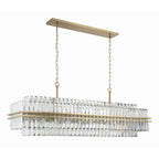 Hayes 50'' Aged Brass Linear Chandelier Gold 50"W x 18"H x 11"D