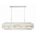 Hayes 50'' Polished Nickel Linear Chandelier Silver 50"W x 18"H x 11"D