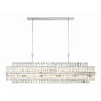 Hayes 50'' Polished Nickel Linear Chandelier Silver 50"W x 18"H x 11"D