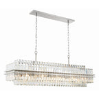 Hayes 50'' Polished Nickel Linear Chandelier Silver 50"W x 18"H x 11"D