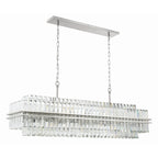 Hayes 50'' Polished Nickel Linear Chandelier Silver 50"W x 18"H x 11"D