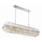 Hayes 50'' Polished Nickel Linear Chandelier Silver 50"W x 18"H x 11"D