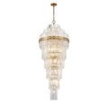 Hayes 24'' Aged Brass Chandelier Gold 24"W x 66"H x 24"D