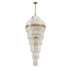 Hayes 24'' Aged Brass Chandelier Gold 24"W x 66"H x 24"D