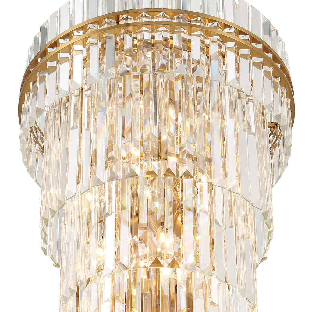 Hayes 24'' Aged Brass Chandelier Gold 24"W x 66"H x 24"D