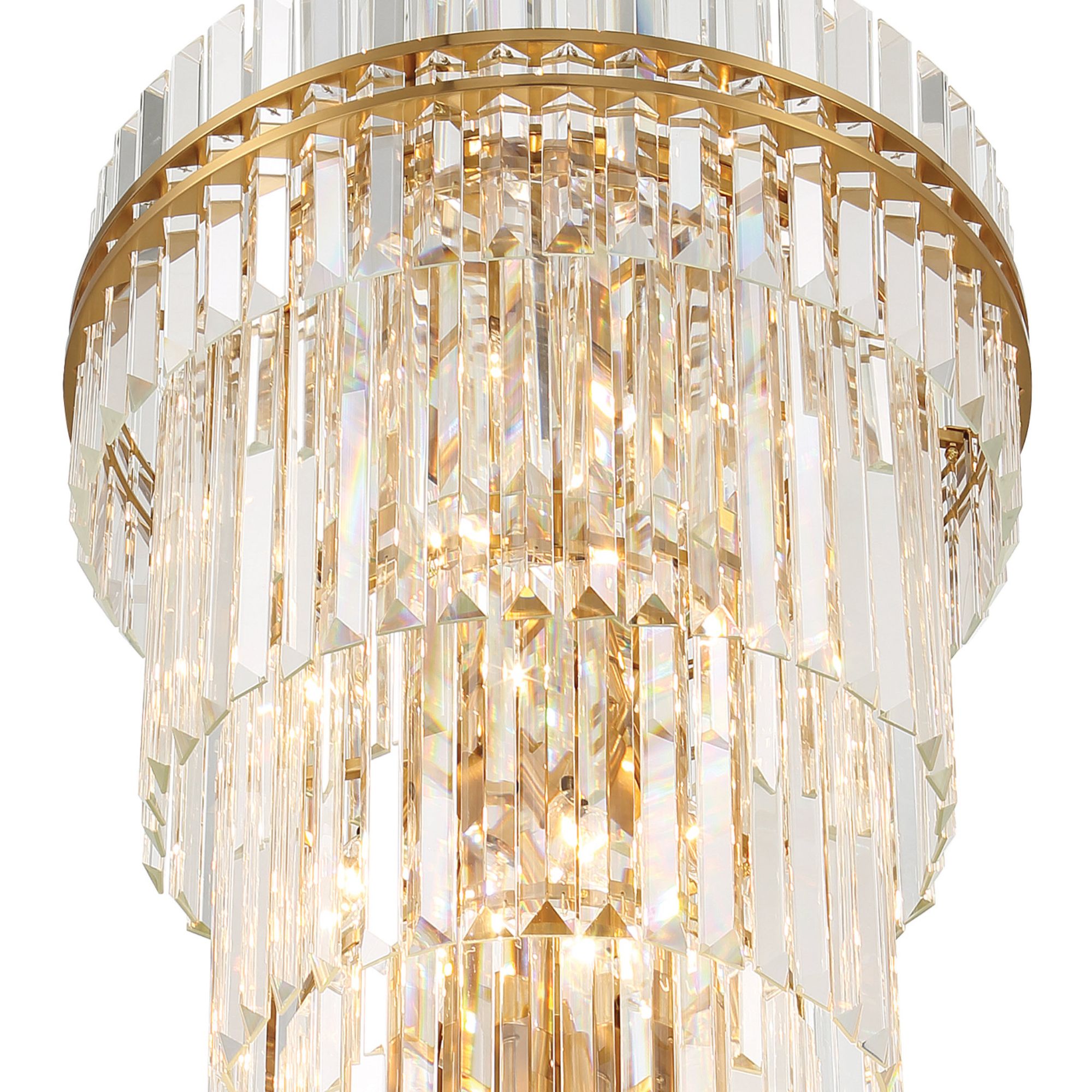 Hayes 24'' Aged Brass Chandelier Gold 24"W x 66"H x 24"D