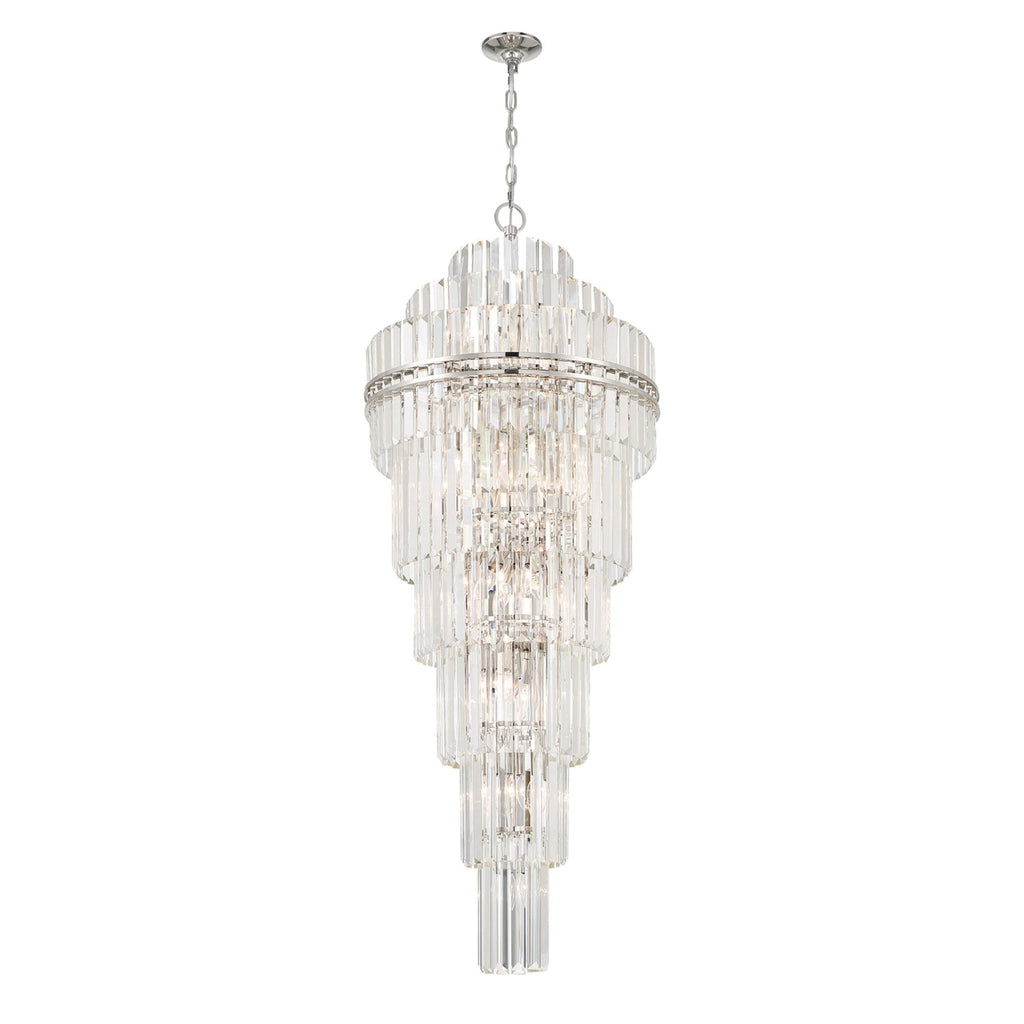 Hayes 24'' Polished Nickel Chandelier Silver 24"W x 66"H x 24"D