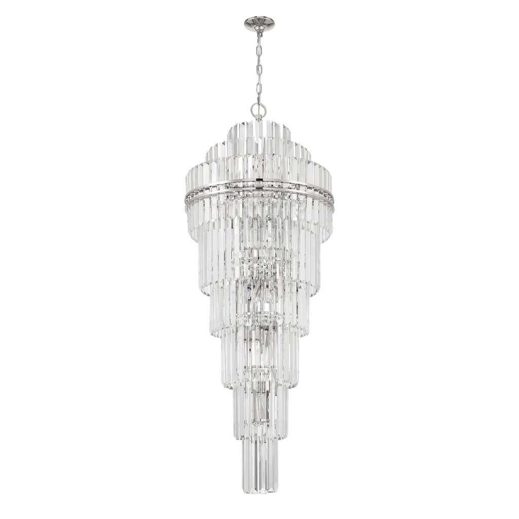Hayes 24'' Polished Nickel Chandelier Silver 24"W x 66"H x 24"D