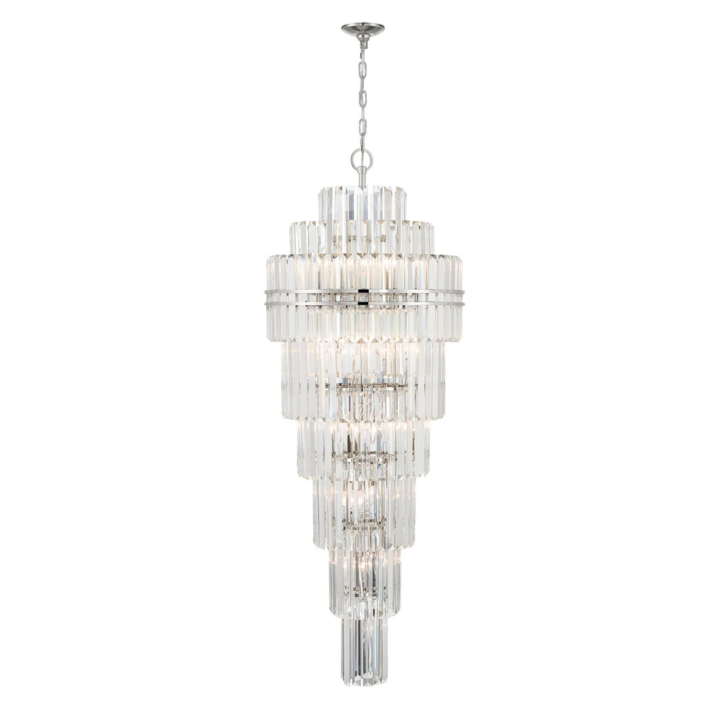 Hayes 24'' Polished Nickel Chandelier Silver 24"W x 66"H x 24"D