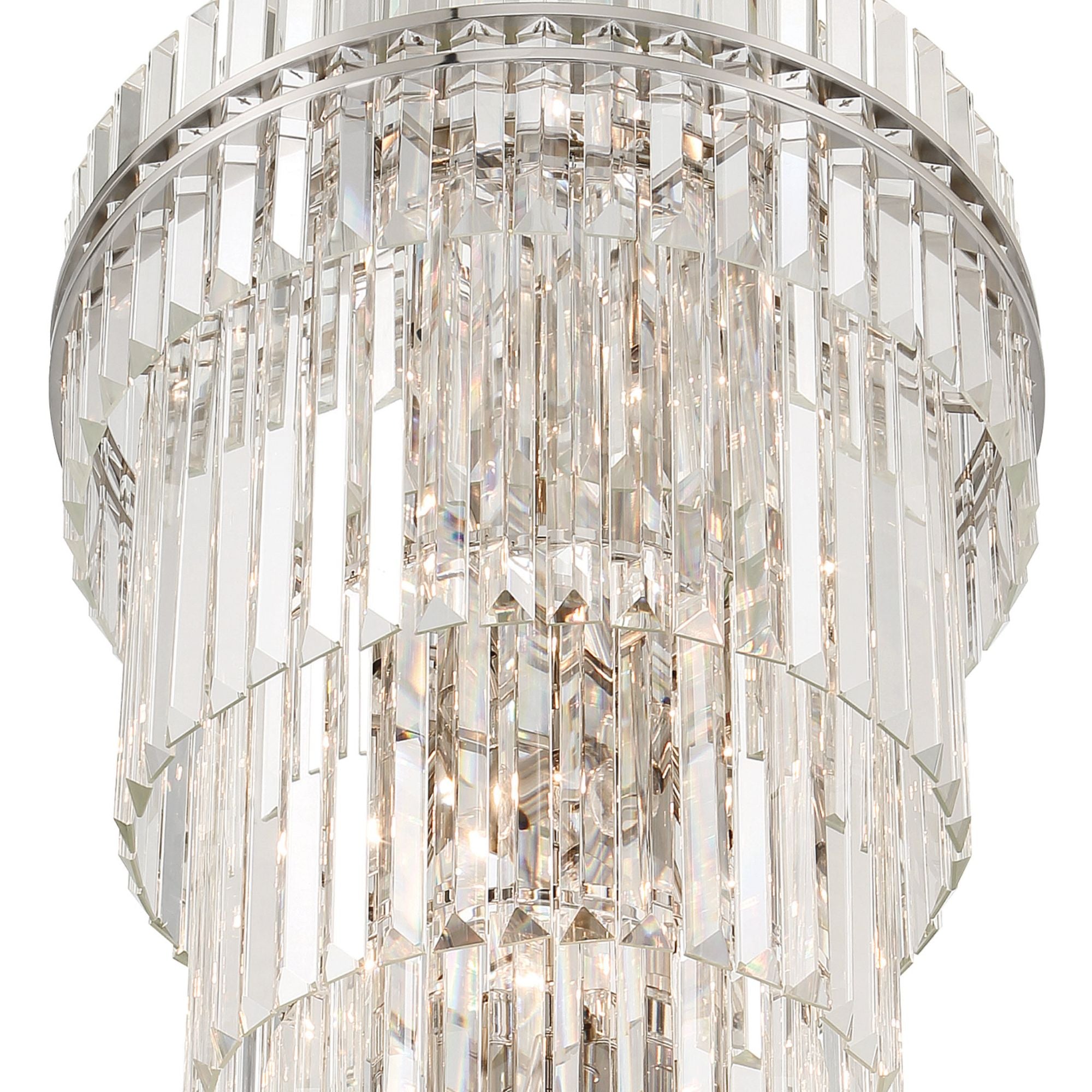 Hayes 24'' Polished Nickel Chandelier Silver 24"W x 66"H x 24"D