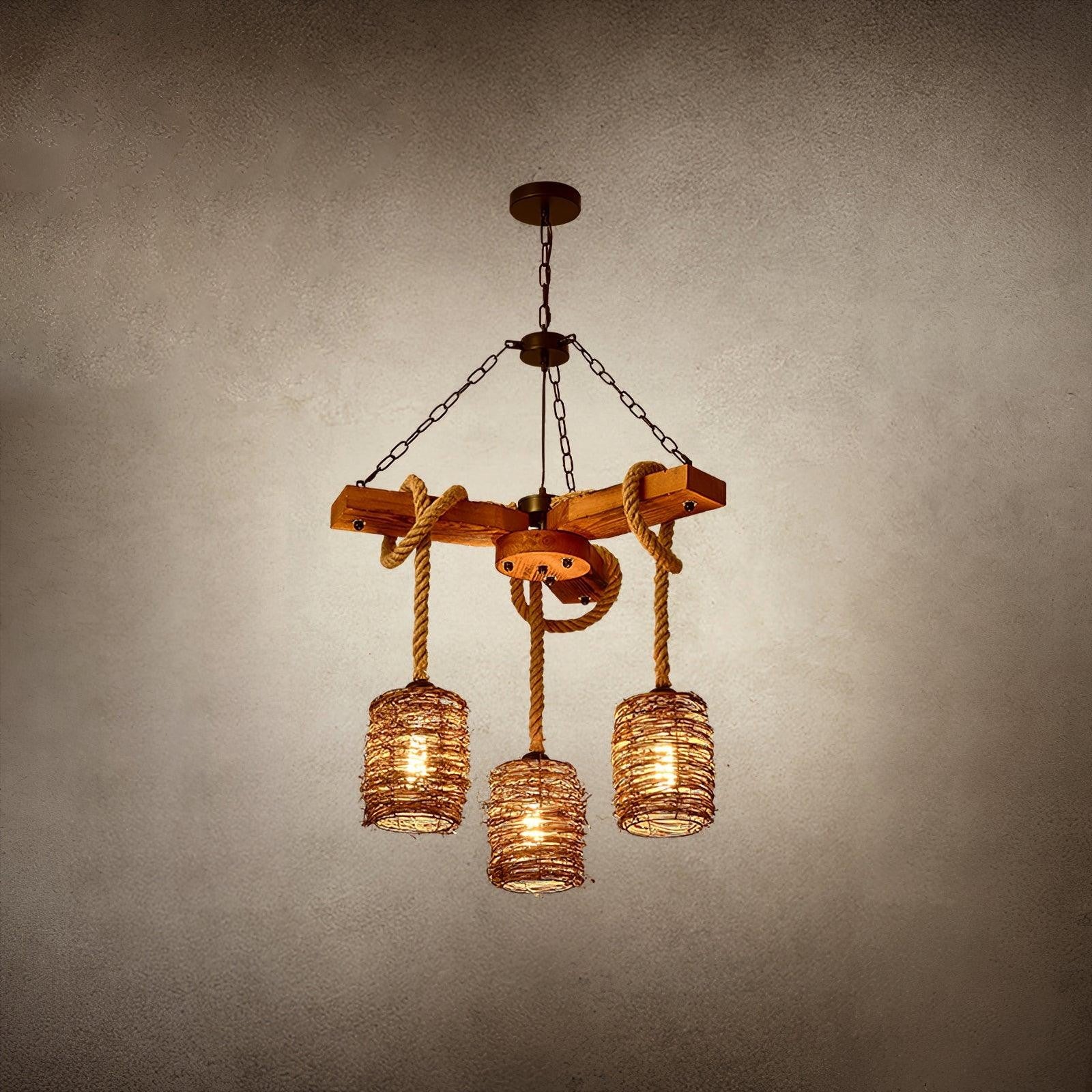 Hearthwood Rustic Farm Chandelier