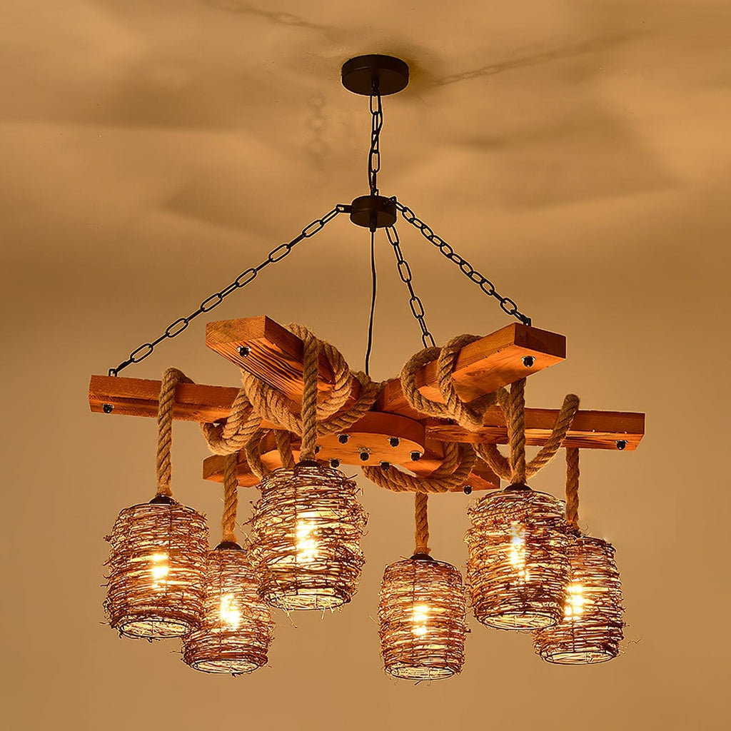 Hearthwood Rustic Farm Chandelier