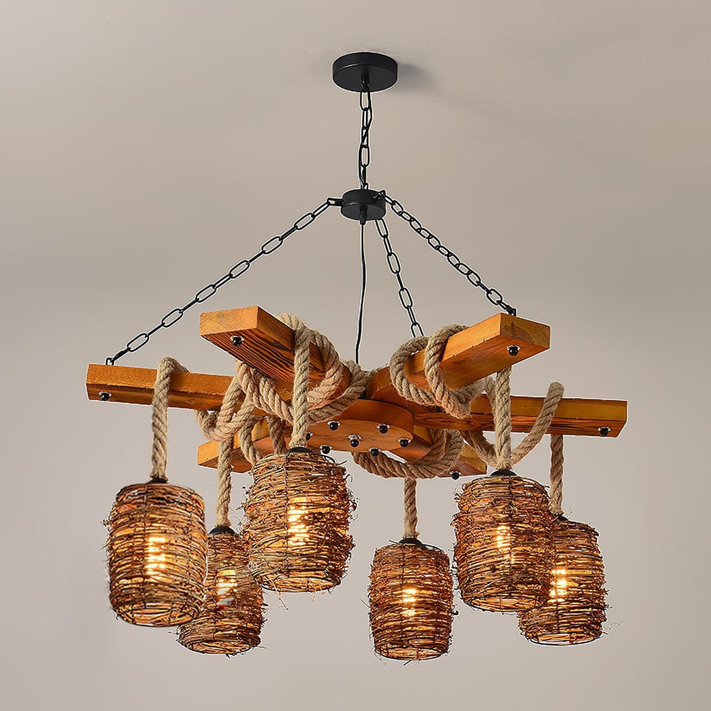 Hearthwood Rustic Farm Chandelier
