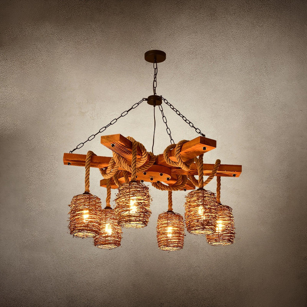 Hearthwood Rustic Farm Chandelier