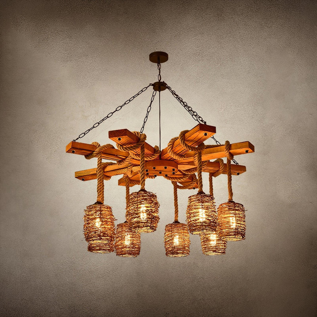 Hearthwood Rustic Farm Chandelier