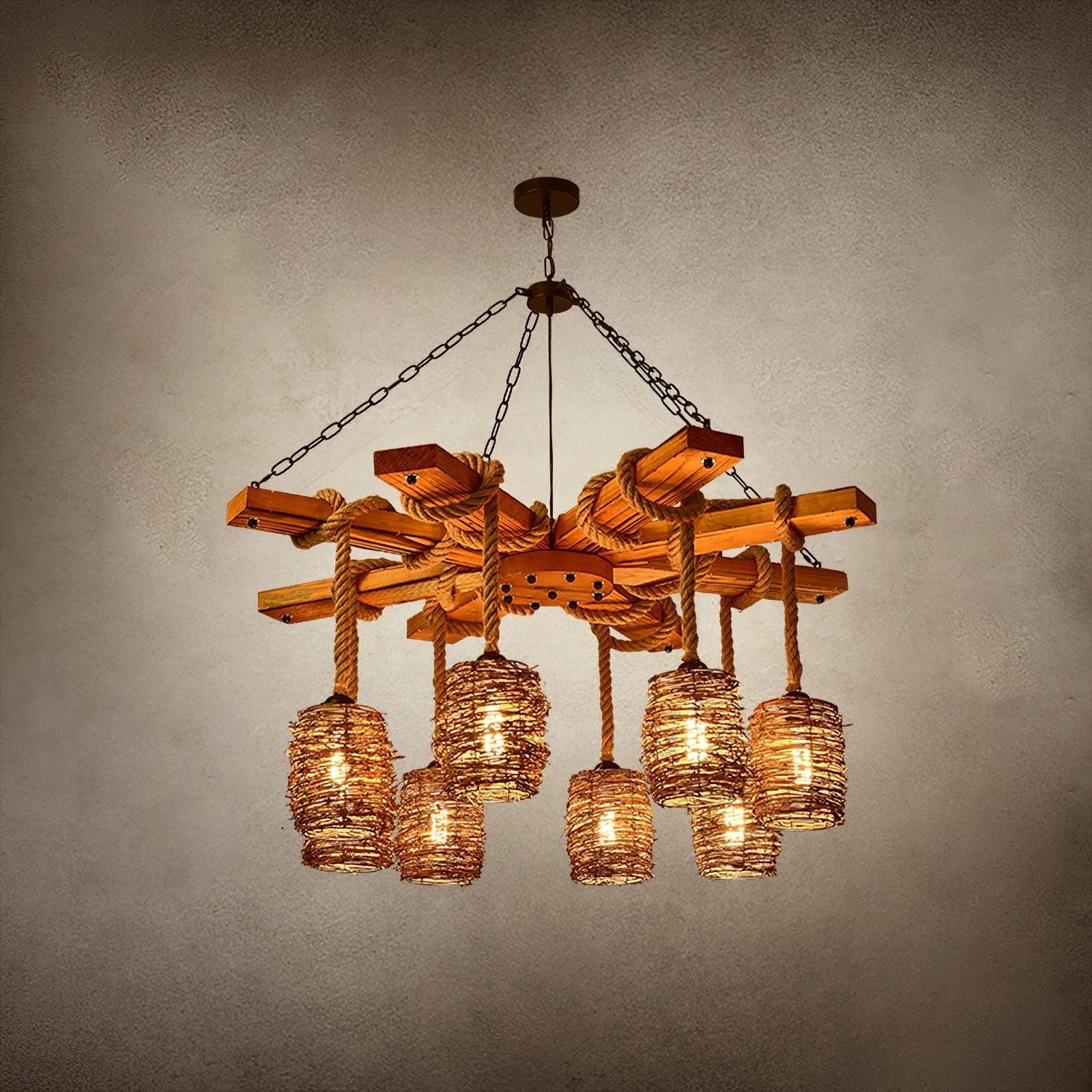 Hearthwood Rustic Farm Chandelier