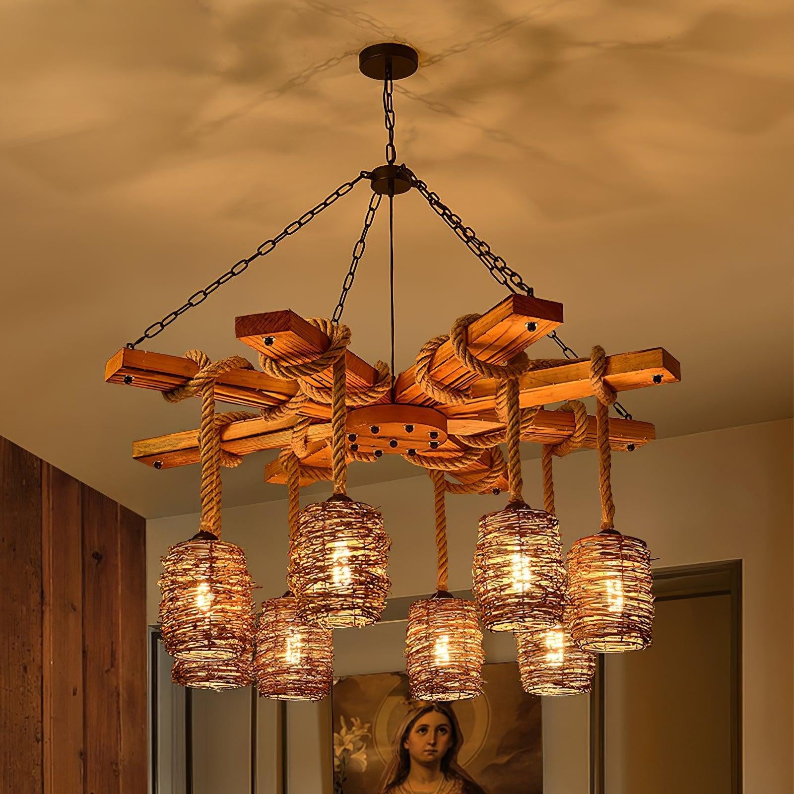 Hearthwood Rustic Farm Chandelier