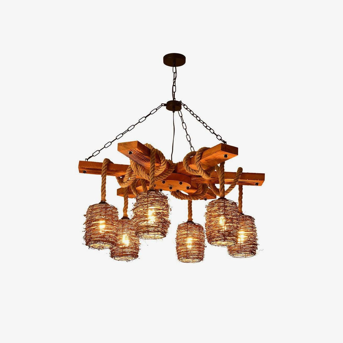 Hearthwood Rustic Farm Chandelier