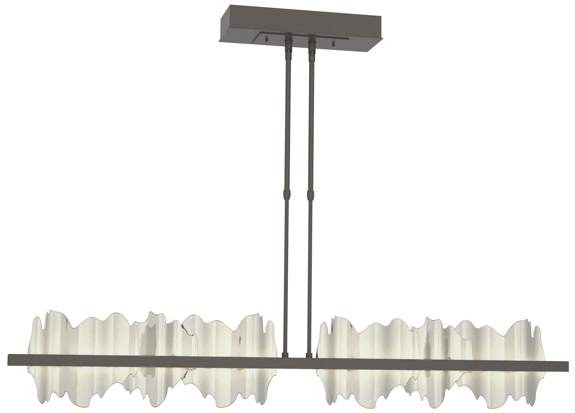Hildene 51.9" Dark Smoke & Sterling Long LED Pendant