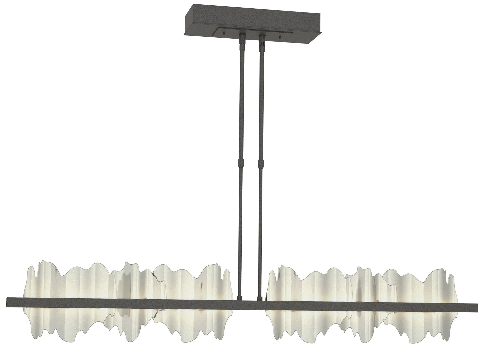 Hildene 51.9" Natural Iron & Sterling Short LED Pendant