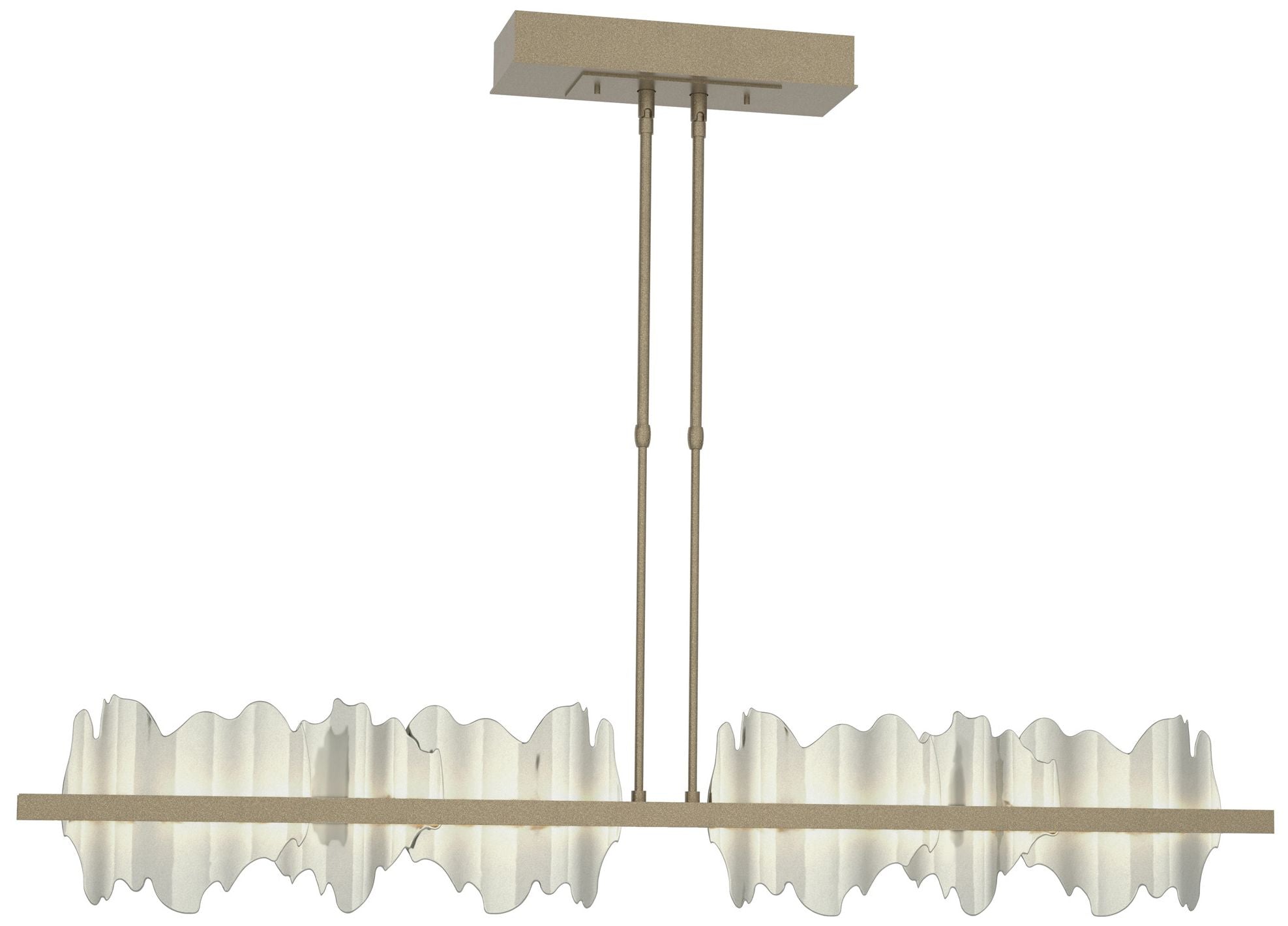 Hildene 51.9" Soft Gold & Sterling Short LED Pendant
