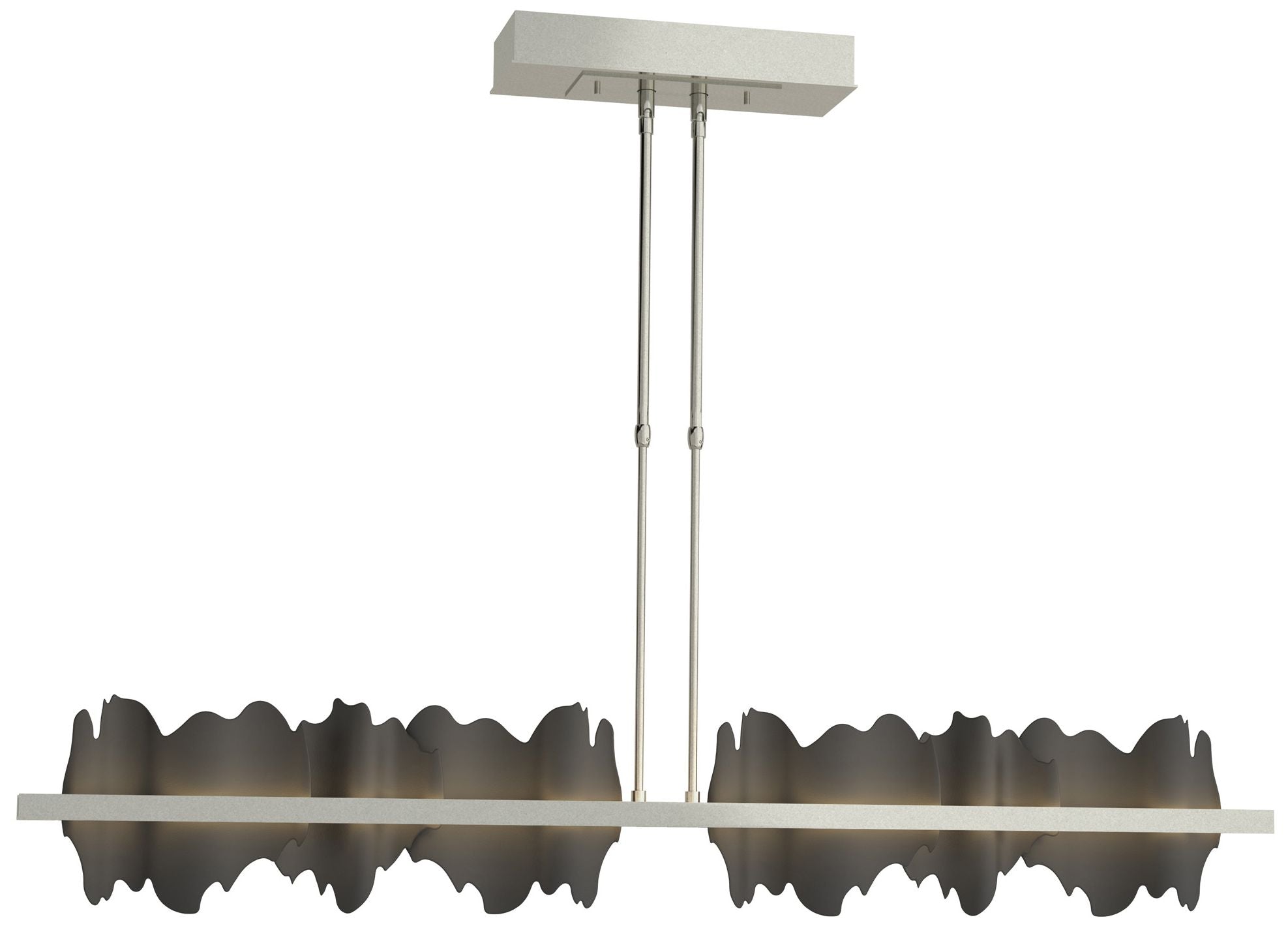 Hildene 51.9" Sterling & Black Long LED Pendant
