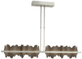 Hildene 51.9" Sterling & Bronze Long LED Pendant