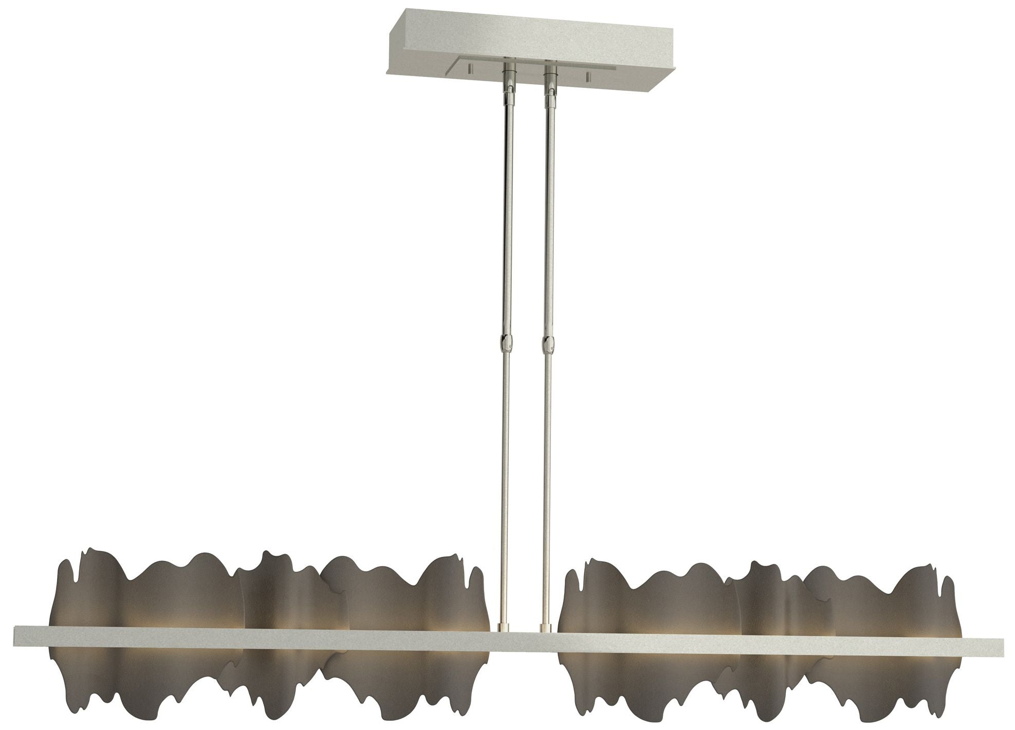 Hildene 51.9" Sterling & Dark Smoke Long LED Pendant