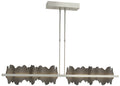 Hildene 51.9" Sterling & Dark Smoke Short LED Pendant