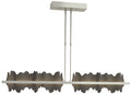 Hildene 51.9" Sterling & Natural Iron Long LED Pendant