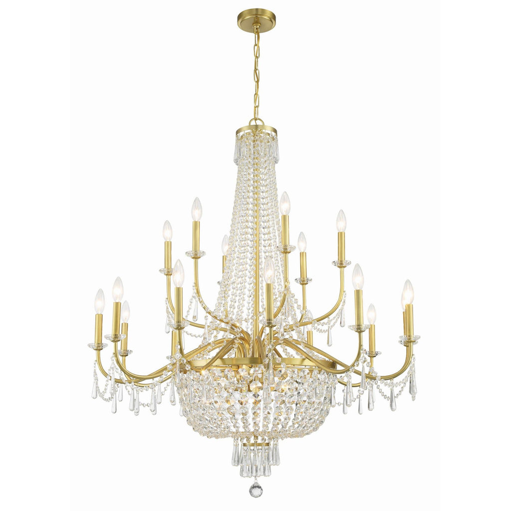Haywood 40'' Aged Brass Chandelier Gold 40"W x 46"H x 40"D