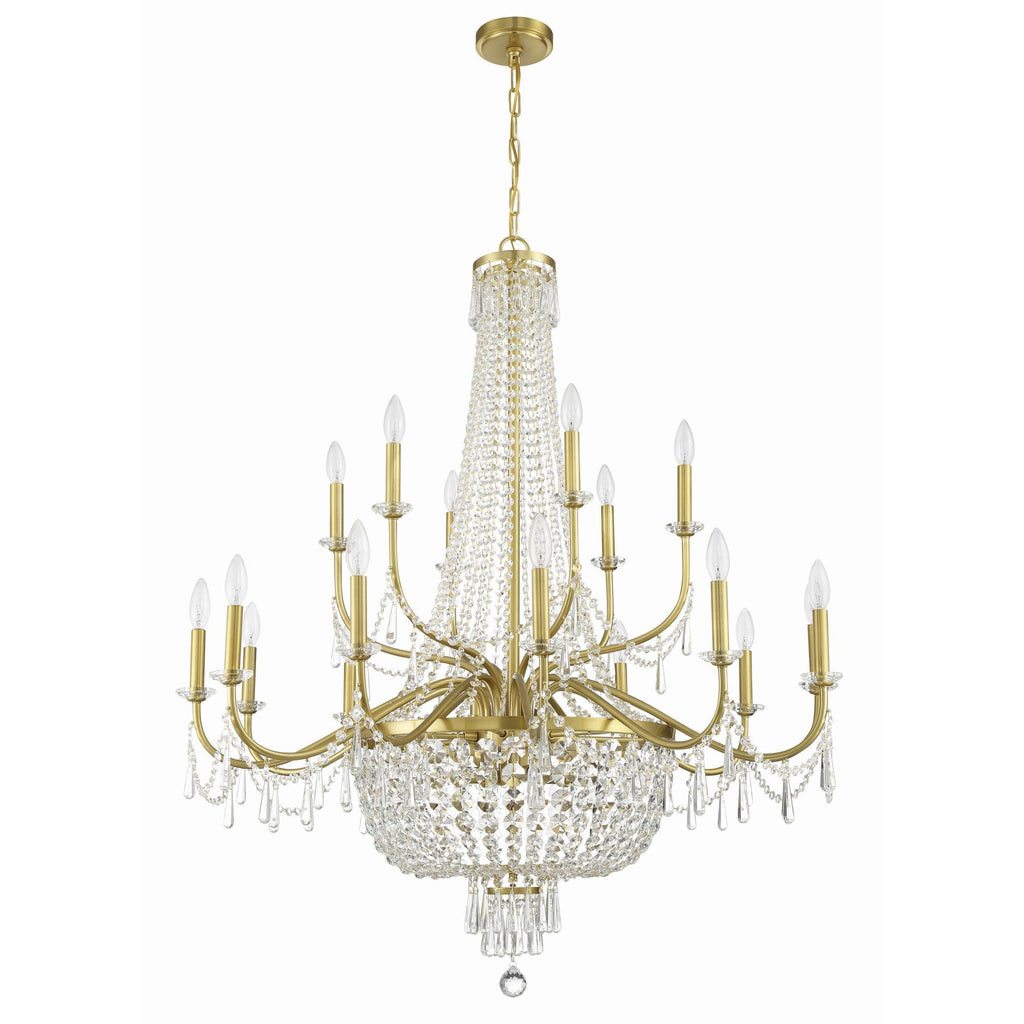 Haywood 40'' Aged Brass Chandelier Gold 40"W x 46"H x 40"D